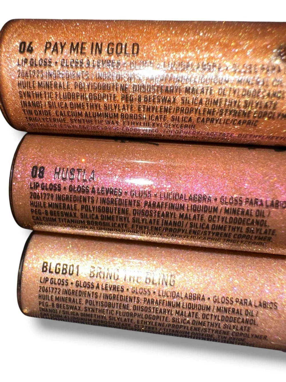 SEALED NYX Butter Gloss Bling Trio - ALL NEW Lip Jewelry Iridescent Glitter FAB